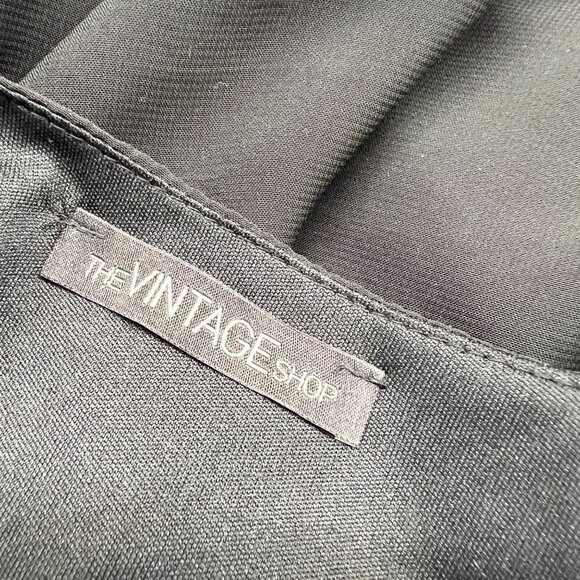 The Vintage Shop Pleated Skirt Sleeveless High Low Dress Black Size Small - Picture 9 of 12